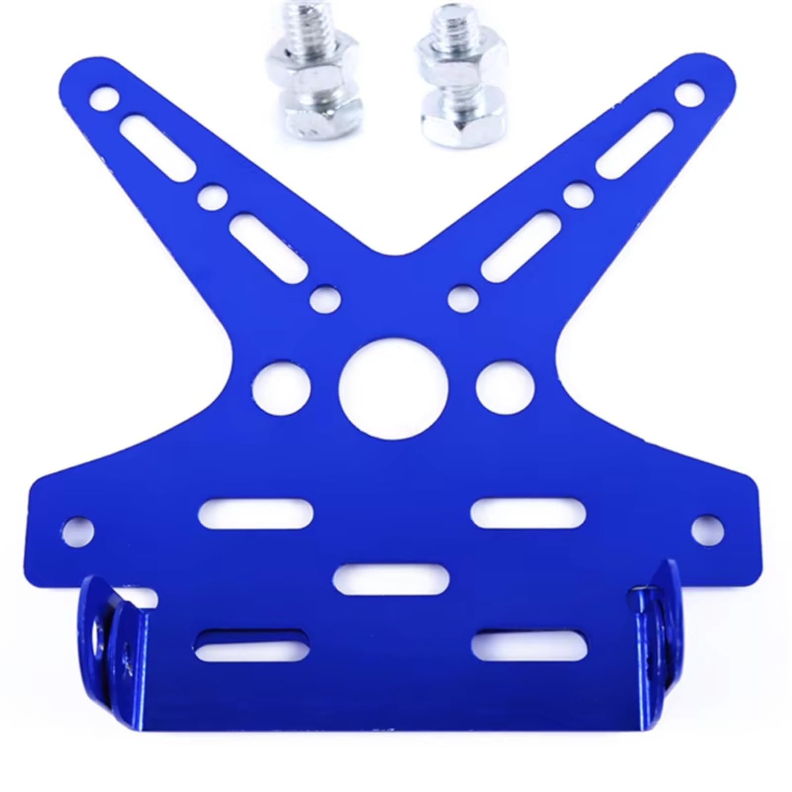 CEWSUIO Universal Aluminium Legierung Motorrad Hinten Nummernschild Rahmen Motorrad Roller Nummernschild Halter Ersatz Und Upgrade Teile Kennzeichenhalter Motorrad(Blue) von CEWSUIO