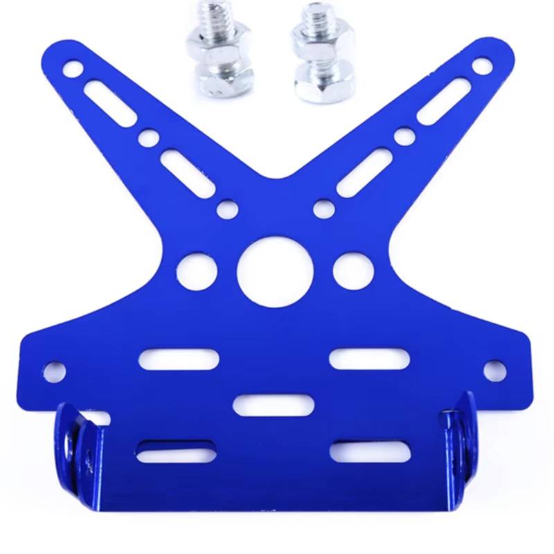 CEWSUIO Universal Aluminium Legierung Motorrad Hinten Nummernschild Rahmen Motorrad Roller Nummernschild Halter Ersatz Und Upgrade Teile Kennzeichenhalter Motorrad(Blue) von CEWSUIO