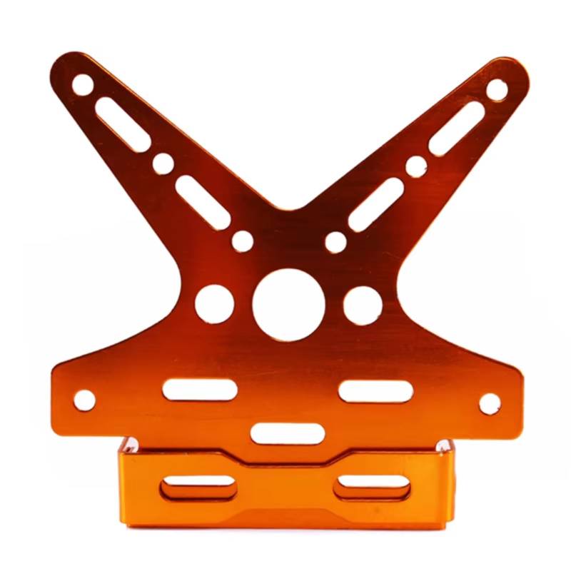 CEWSUIO Universal Aluminium Legierung Motorrad Hinten Nummernschild Rahmen Motorrad Roller Nummernschild Halter Ersatz Und Upgrade Teile Kennzeichenhalter Motorrad(Golden) von CEWSUIO