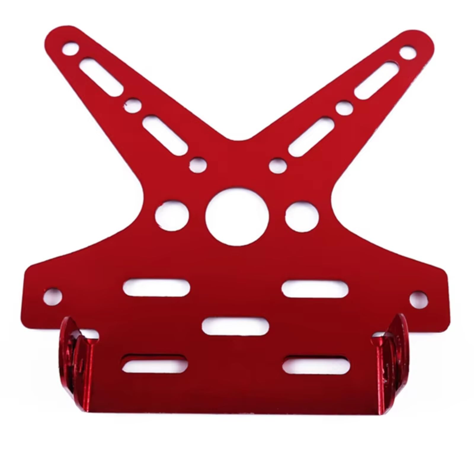 CEWSUIO Universal Aluminium Legierung Motorrad Hinten Nummernschild Rahmen Motorrad Roller Nummernschild Halter Ersatz Und Upgrade Teile Kennzeichenhalter Motorrad(Red) von CEWSUIO