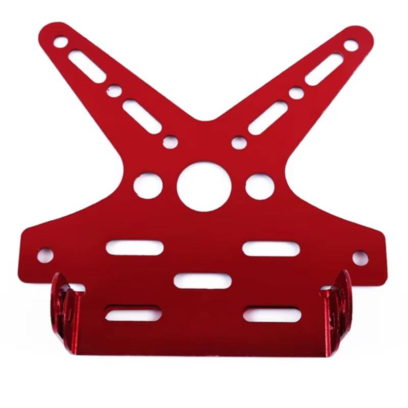 CEWSUIO Universal Aluminium Legierung Motorrad Hinten Nummernschild Rahmen Motorrad Roller Nummernschild Halter Ersatz Und Upgrade Teile Kennzeichenhalter Motorrad(Red) von CEWSUIO