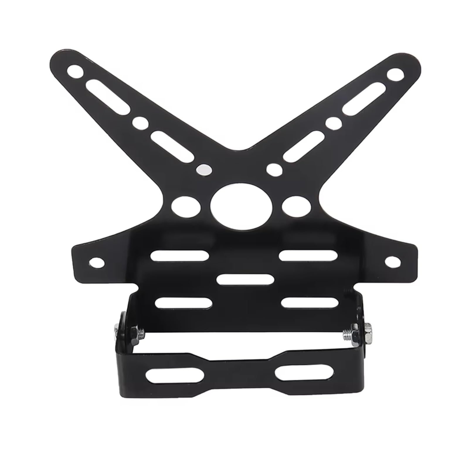 CEWSUIO Universal Motorrad Hinten Kennzeichen Rahmen Halterung Rack Roller Eingestellt Anzahl Platte Halter Kennzeichenhalter Motorrad(Black) von CEWSUIO
