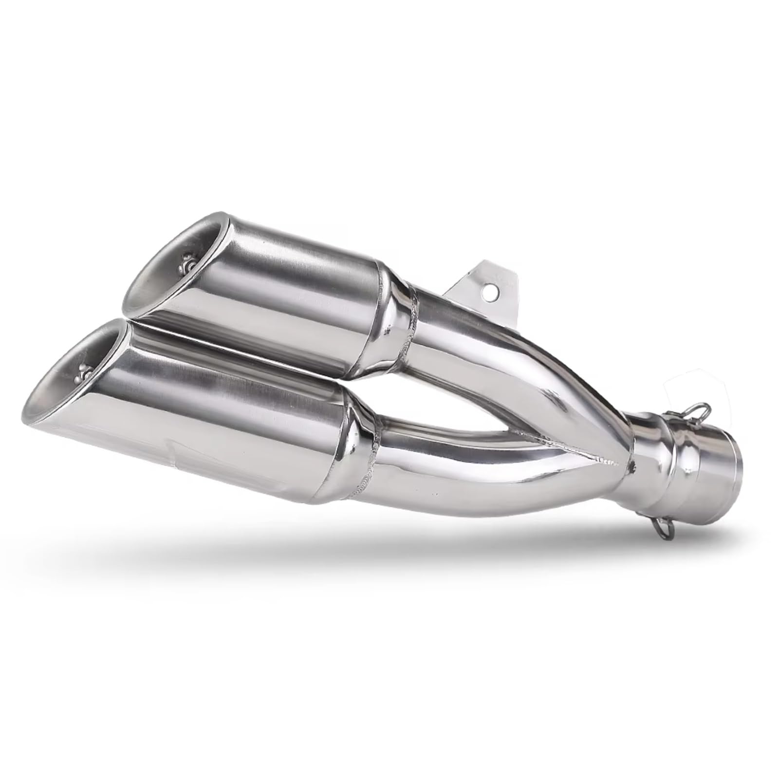 Auspuffendrohr Für CB250R Für ADV350 51mm Universal Doppel Outlet Motorrad Zubehör Auspuff Schalldämpfer Rohr Ändern Teil(A) von CFAYRLMS