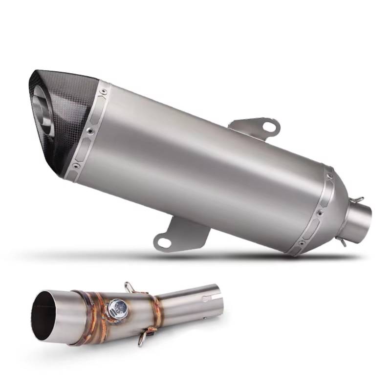 CFAYRLMS Auspuffendrohr Für ADV350 2022 2023 2024 Motorradauspuff Modifizieren Sie Das Mittlere Verbindungsrohr Mit Carbon-Spitzen-Schalldämpfer-Motorrad-Auspuffrohr(Type B) von CFAYRLMS
