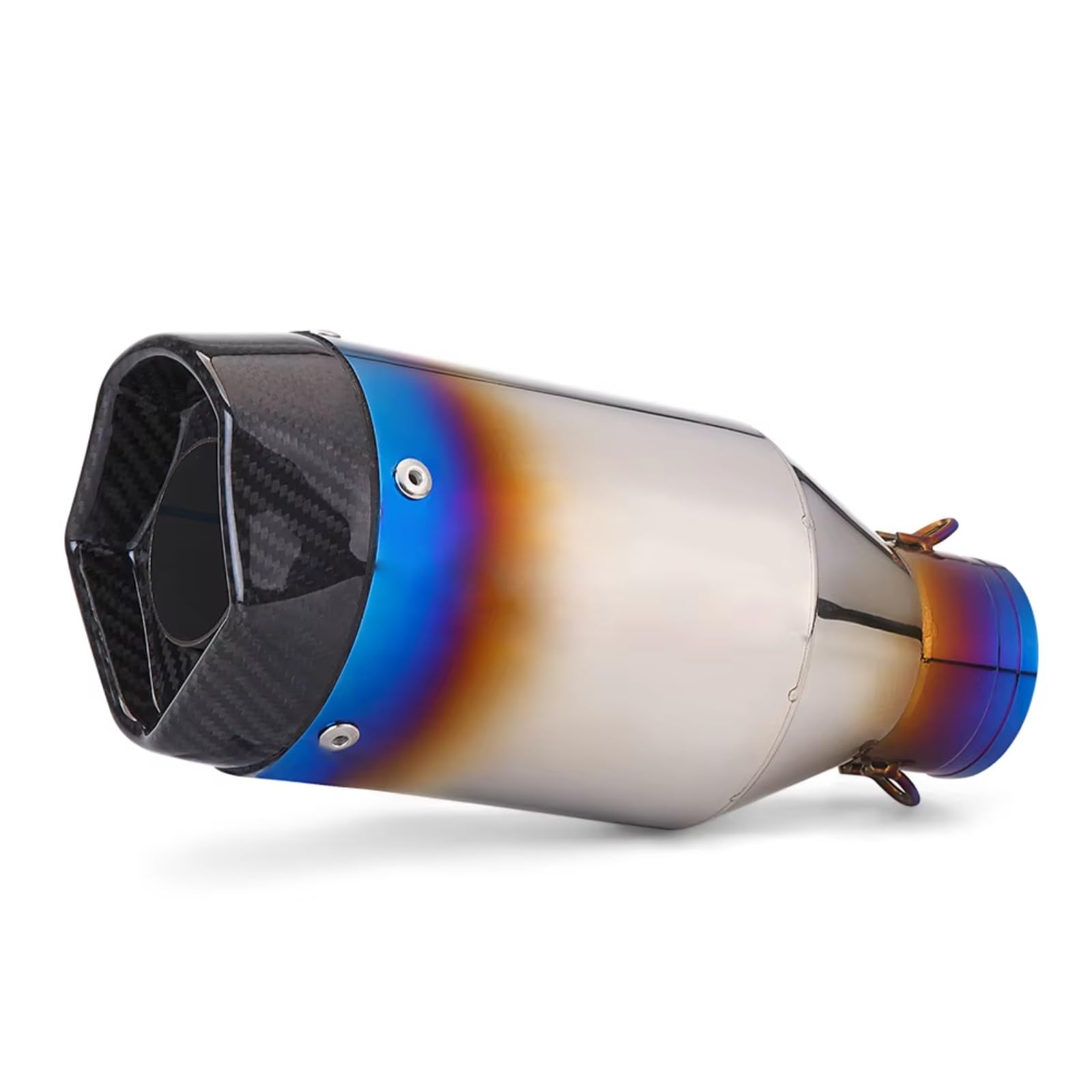 CFAYRLMS Auspuffendrohr Für CBR300R Motorrad-Auspuffrohr Universal 51mm Motorrad-Auspuffschalldämpfer Modifizieren Edelstahl Blaues Endrohr(Type A) von CFAYRLMS
