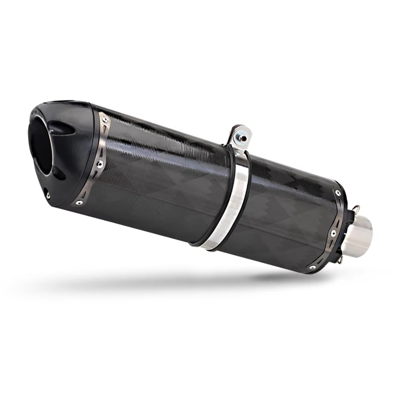 CFAYRLMS Auspuffendrohr Für CBR650R Für CB1000 Universal Motorrad Auspuff Carbon Fiber Schalldämpfer Rohr 51MM Motorrad Auspuffrohr(B) von CFAYRLMS