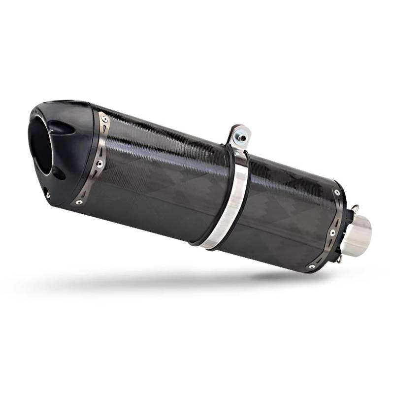 CFAYRLMS Auspuffendrohr Für CBR650R Für CB1000 Universal Motorrad Auspuff Carbon Fiber Schalldämpfer Rohr 51MM Motorrad Auspuffrohr(B) von CFAYRLMS
