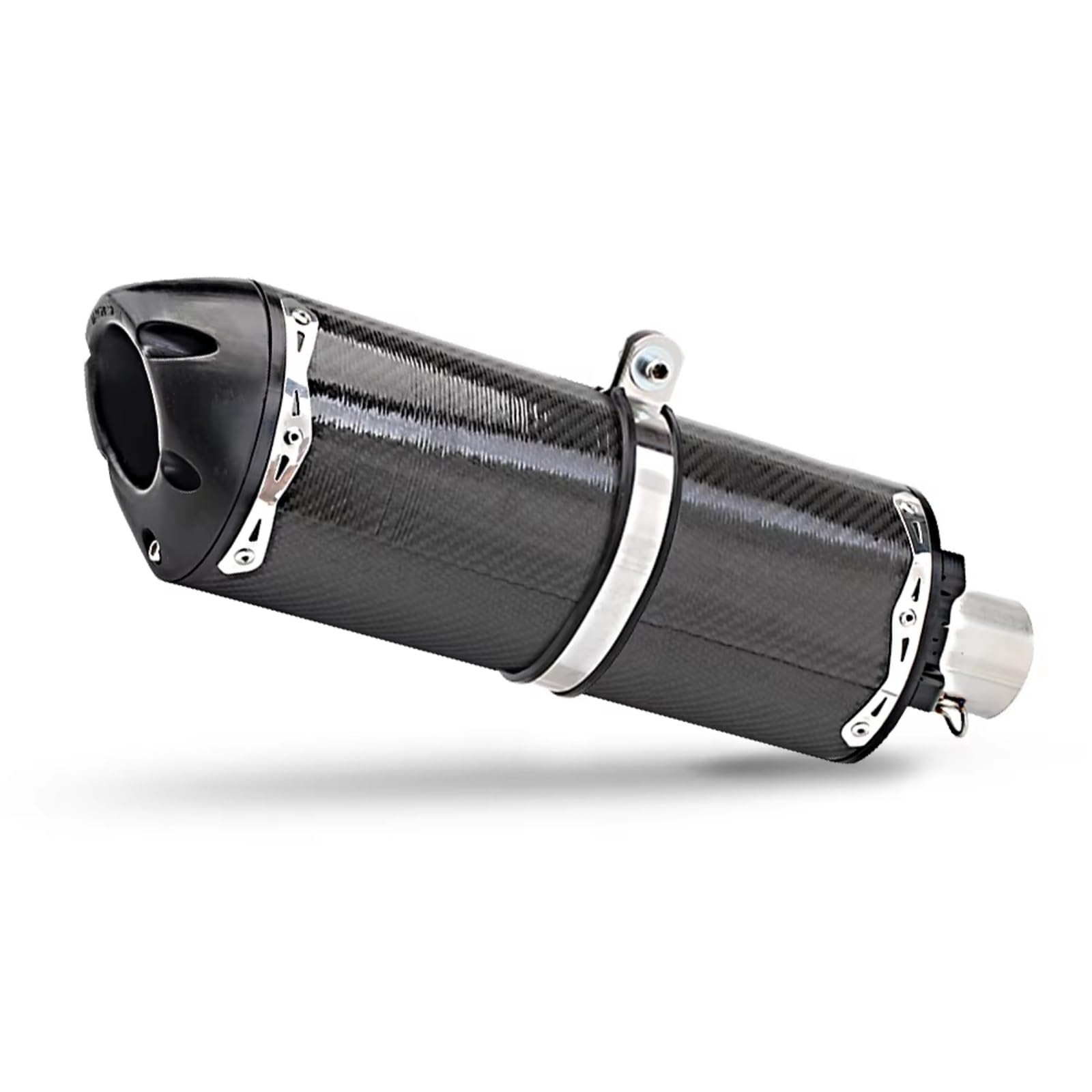 CFAYRLMS Auspuffendrohr Für CBR650R Für CB1000 Universal Motorrad Auspuff Carbon Fiber Schalldämpfer Rohr 51MM Motorrad Auspuffrohr(C) von CFAYRLMS