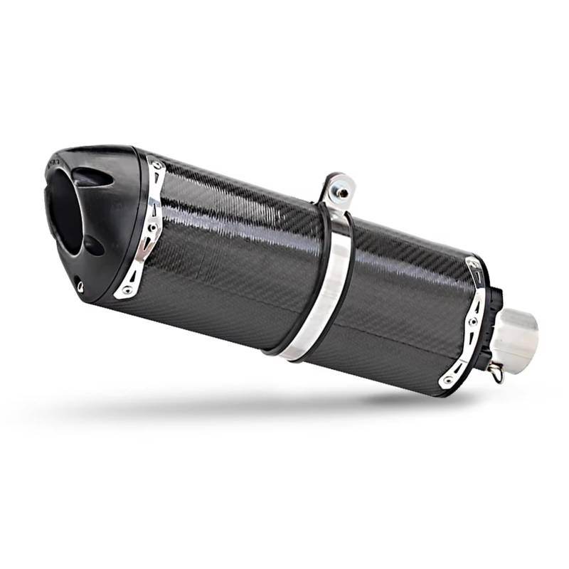 CFAYRLMS Auspuffendrohr Für CBR650R Für CB1000 Universal Motorrad Auspuff Carbon Fiber Schalldämpfer Rohr 51MM Motorrad Auspuffrohr(C) von CFAYRLMS