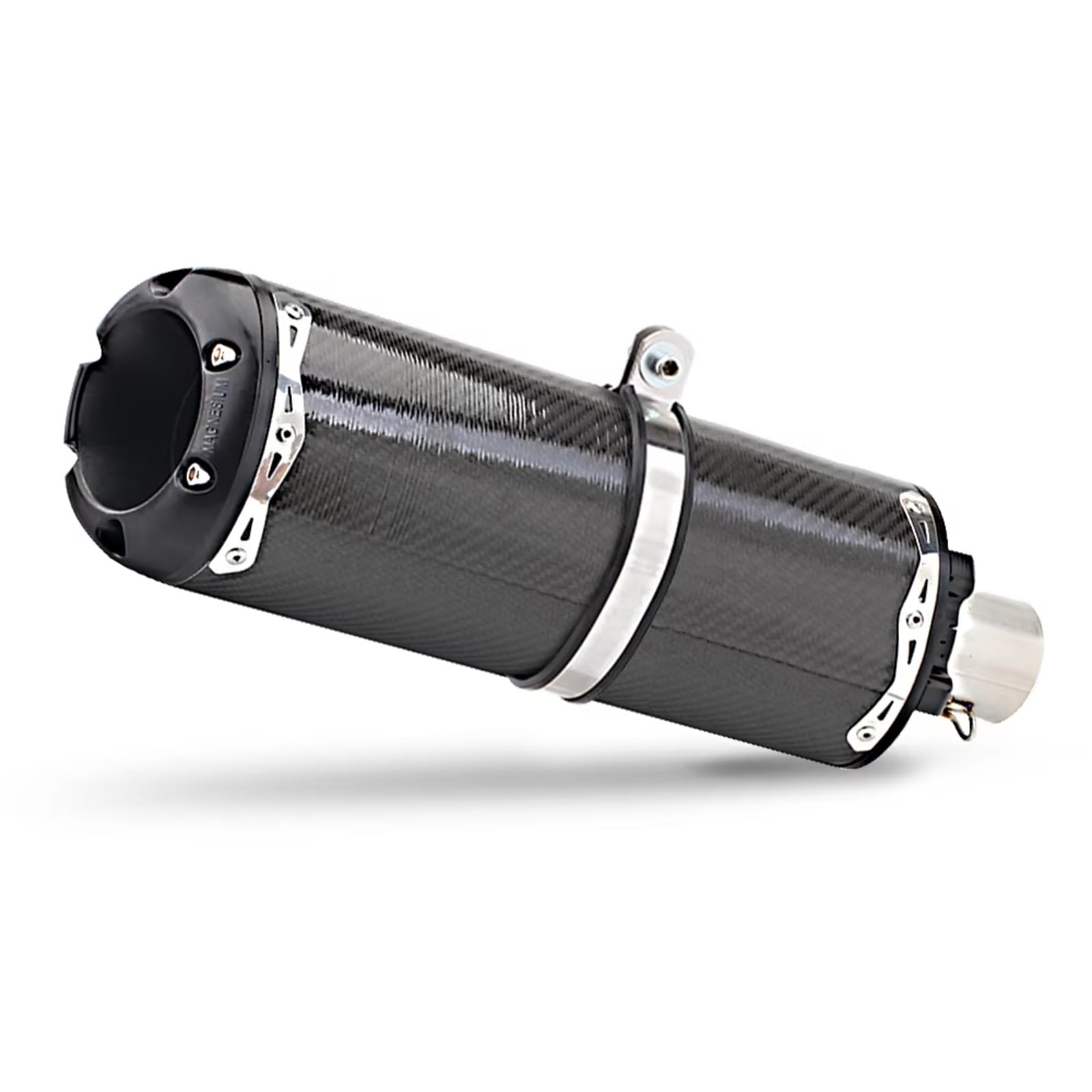 CFAYRLMS Auspuffendrohr Für CBR650R Für CB1000 Universal Motorrad Auspuff Carbon Fiber Schalldämpfer Rohr 51MM Motorrad Auspuffrohr(F) von CFAYRLMS