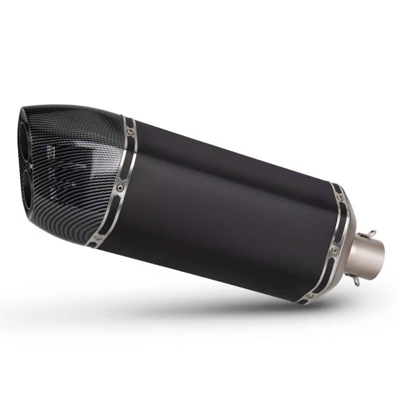 CFAYRLMS Auspuffendrohr Für CRF1000 Motorrad Doppel Loch Auspuff Endrohr Schalldämpfer 51mm Universal Motorrad Zubehör Auspuffrohr(Type B) von CFAYRLMS