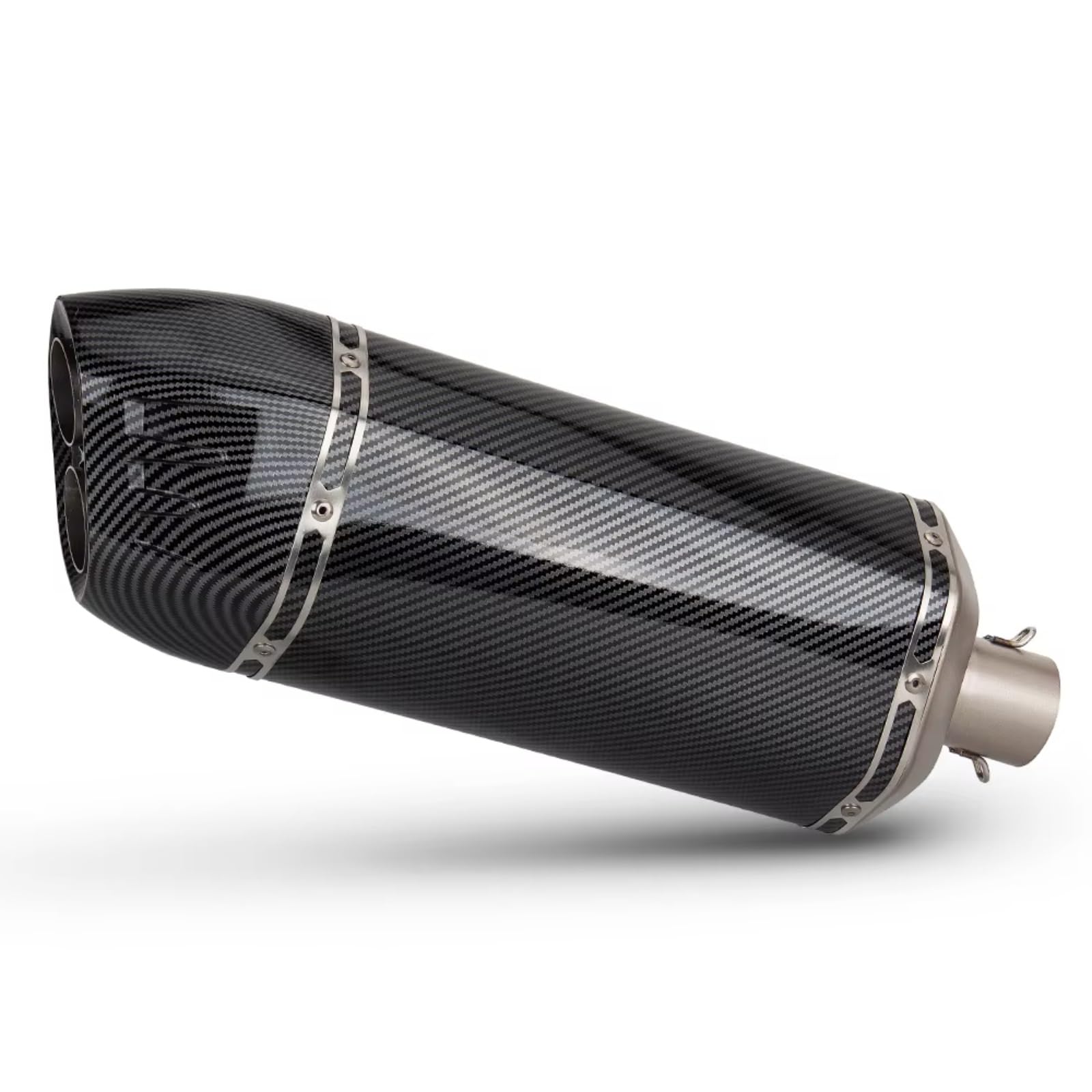 CFAYRLMS Auspuffendrohr Für CRF1000 Motorrad Doppel Loch Auspuff Endrohr Schalldämpfer 51mm Universal Motorrad Zubehör Auspuffrohr(Type D) von CFAYRLMS