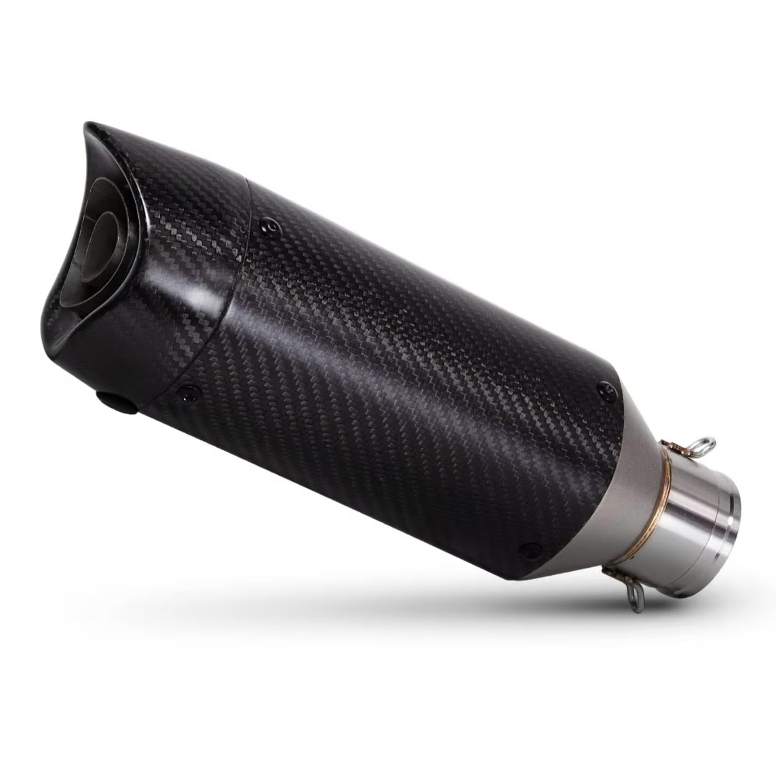 CFAYRLMS Auspuffendrohr Kompatibel Mit Für Z250 Für Ninja400 51 Mm Motorradauspuff Universal Carbon Schalldämpfer Motorrad Auspuffrohr(Type C) von CFAYRLMS
