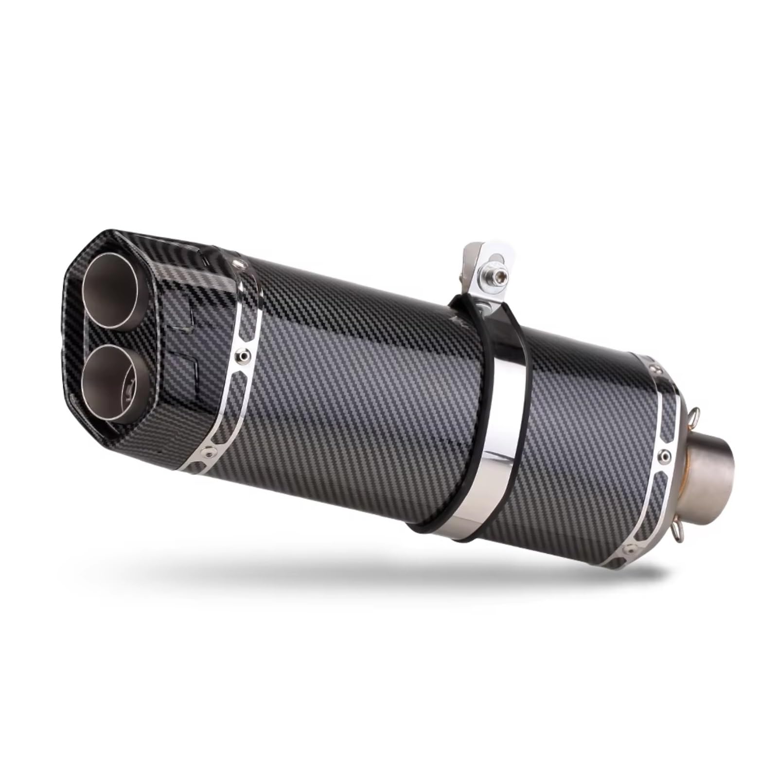 CFAYRLMS Auspuffendrohr Kompatibel Mit Für ZX4R Für Z650 Motorrad-Auspuffendrohr Doppelloch-Schalldämpfer Motorradzubehör Auspuffrohr(B) von CFAYRLMS