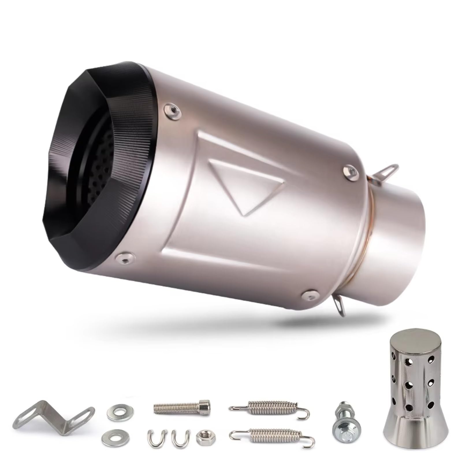 CFAYRLMS Auspuffendrohr Kompatibel Mit MT15 Für R15 Motorrad-Auspuff-Schalldämpfer, Kegel-Endrohr, Schalldämpfer, Racing-Modifizierung, Zubehör, 60 Mm, Universal(Type B) von CFAYRLMS