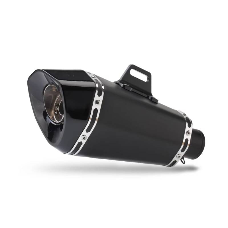 CFAYRLMS Auspuffendrohr Kompatibel Mit Suzuki Für GSXR600 Für GSX250R, 51 Mm, Universeller Motorradauspuff, Modifizierter Edelstahl-Schalldämpfer Mit Großem Kegel Und Sechseck(C) von CFAYRLMS