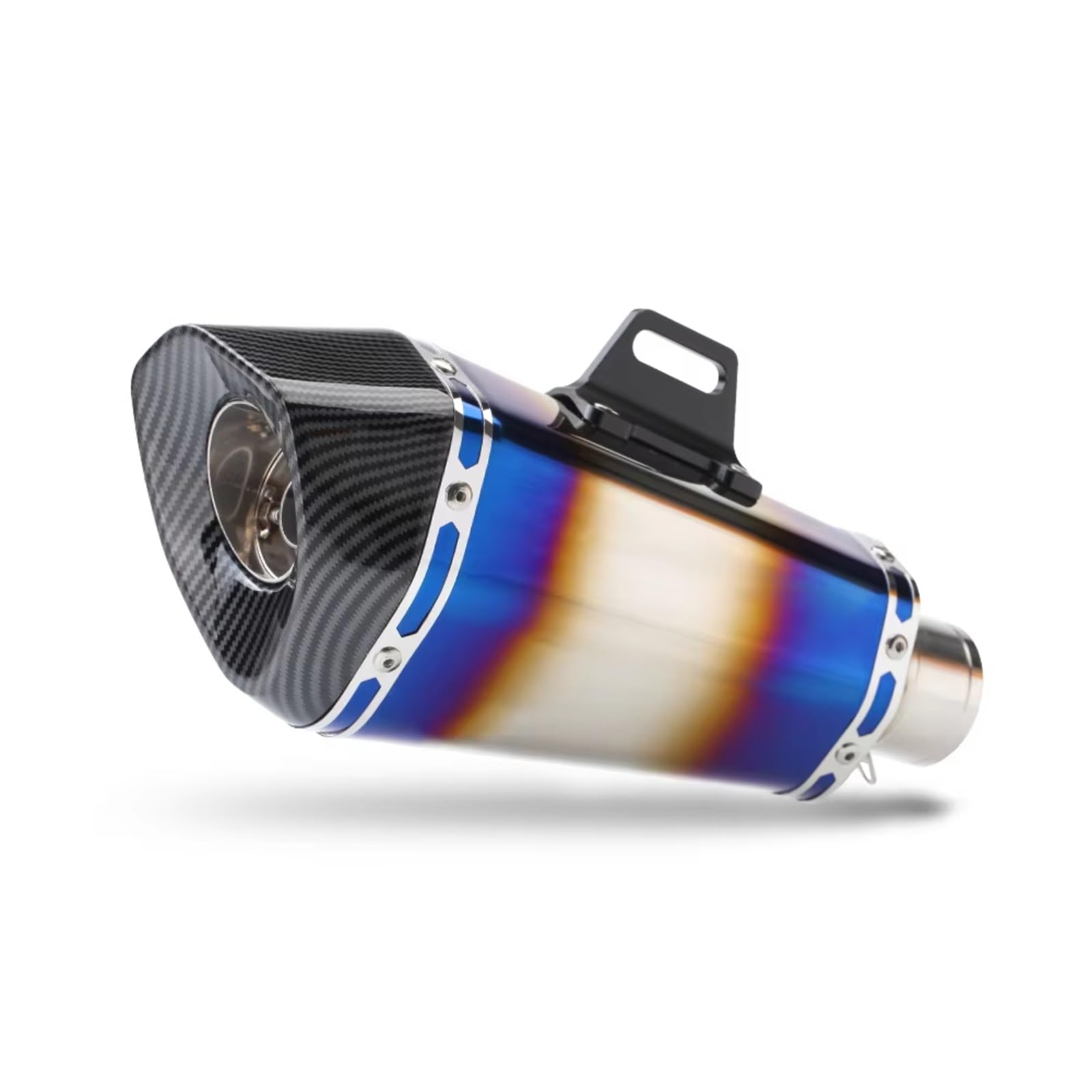 CFAYRLMS Auspuffendrohr Kompatibel Mit Suzuki Für GSXR600 Für GSX250R, 51 Mm, Universeller Motorradauspuff, Modifizierter Edelstahl-Schalldämpfer Mit Großem Kegel Und Sechseck(G) von CFAYRLMS