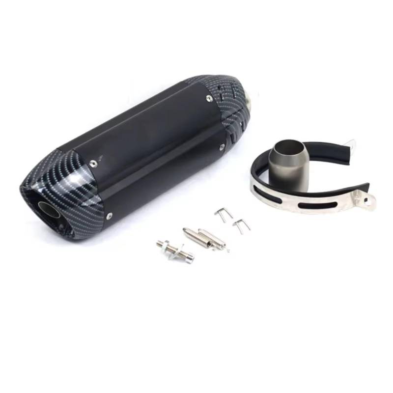 CFAYRLMS Auspuffendrohr Kompatibel Mit Suzuki Für Sv650 Universal 51MM Motorrad Auspuffrohr Motorrad Auspuff Schalldämpfer Rohr(Type A) von CFAYRLMS