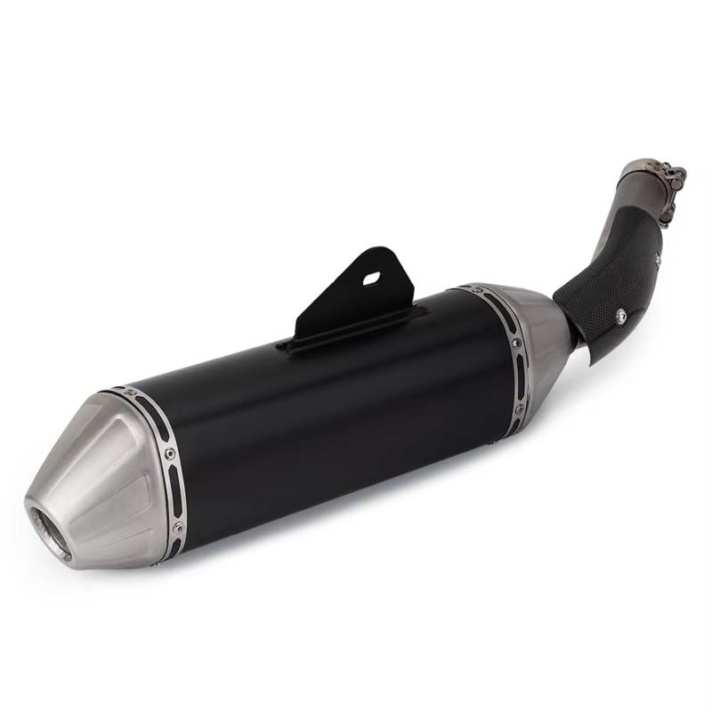 CFAYRLMS Auspuffendrohr Kompatibel Mit Yamaha Für Tenere Für T700 Modifizieren Sie Endrohr des Motorradauspuffs Mit Einer Carbonfaser-Abdeckung Für Den Schalldämpfer Für Verbindungsrohr. von CFAYRLMS
