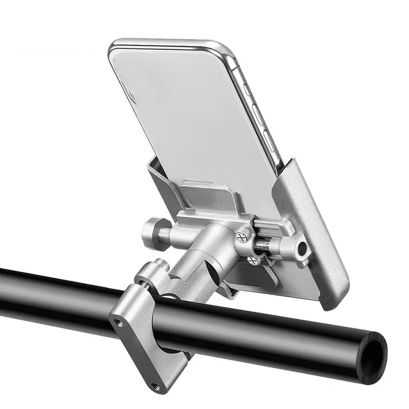 CFAYRLMS Handyhalterung Für NC750X Für NC 750X 750 X Alle Jahre Motorrad Halter GPS SDand Halterung Drehbare Lenker Handy Einstellbar(Silver,Handlebar) von CFAYRLMS