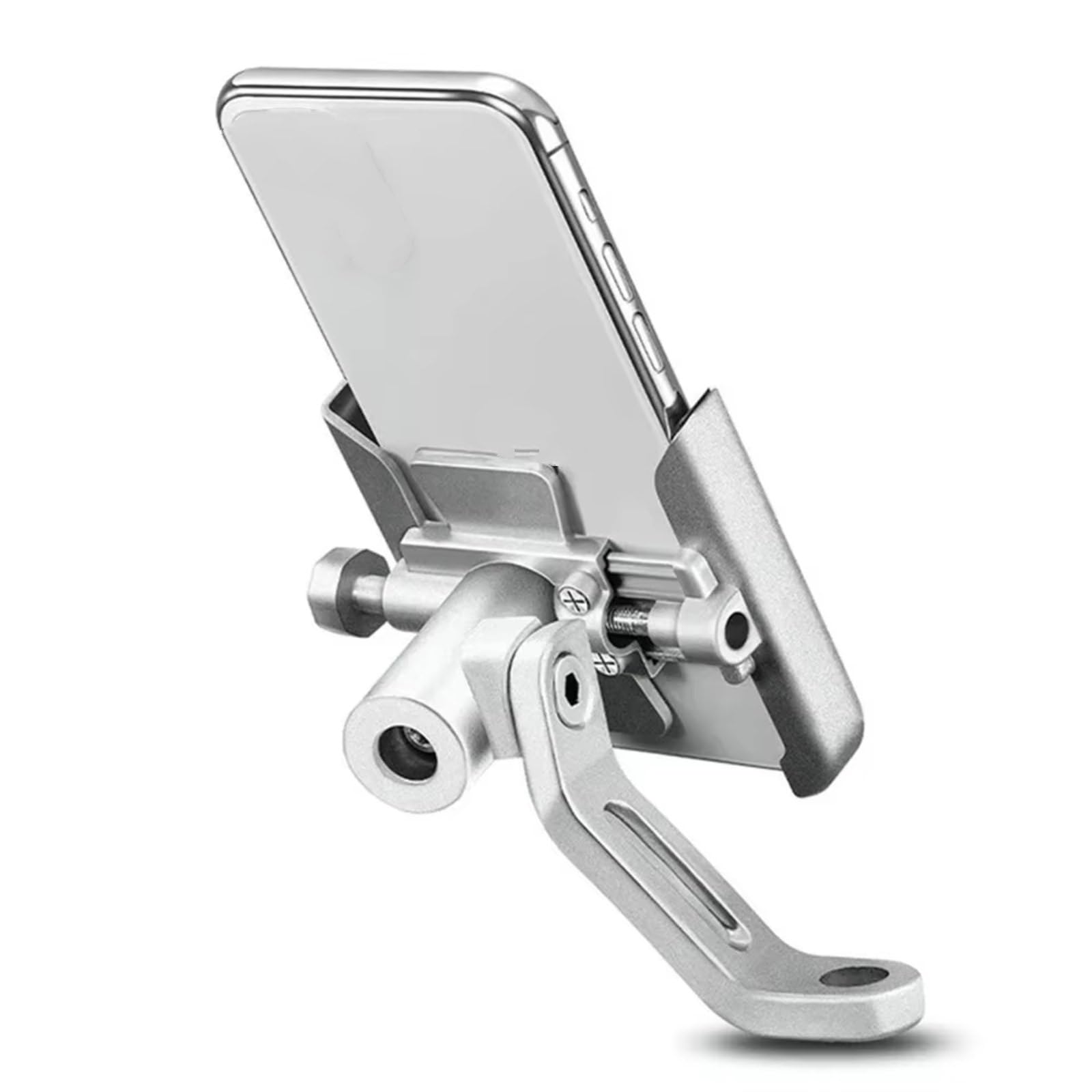 CFAYRLMS Handyhalterung Für NC750X Für NC 750X 750 X Alle Jahre Motorrad Halter GPS SDand Halterung Drehbare Lenker Handy Einstellbar(Silver,Mirror Type) von CFAYRLMS