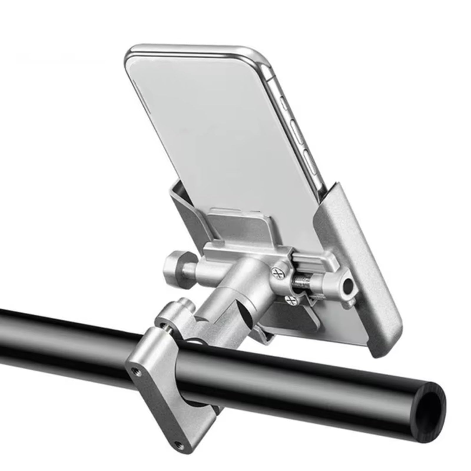 CFAYRLMS Handyhalterung Für PCX150 Für PCX125 Für PCX 125 Für PCX 150 2021 Motorrad Lenker Handy Halter GPS Stand Halterung Zubehör(Silver,Handlebar) von CFAYRLMS