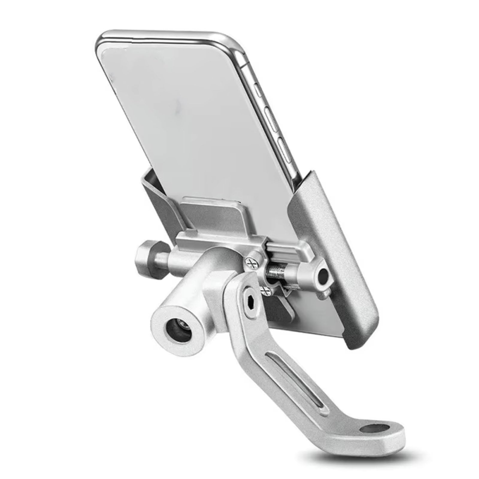 CFAYRLMS Handyhalterung Kompatibel Mit Sym Für Joymax Z Jet X 125 Für Maxsym Cruisym Drg HD300 Fiddle Motorradhalter GPS Ständer Bracke Handy(Mirror Holder Silver) von CFAYRLMS