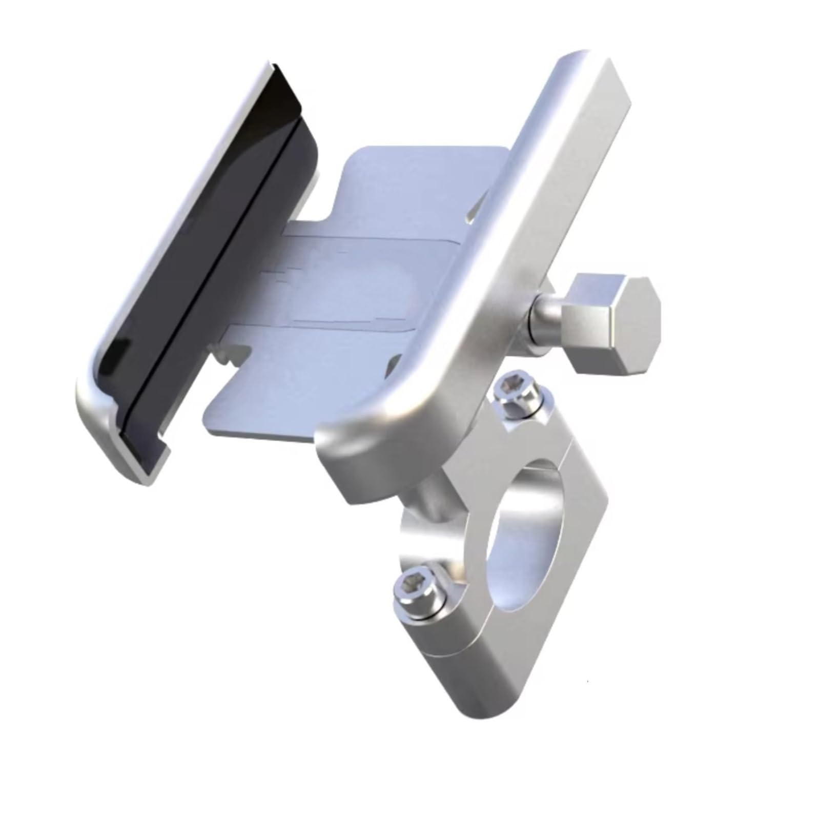 CFAYRLMS Handyhalterung Kompatibel Mit Yamaha Für FJR 1300 Für FJR1300 Für FJR1200 2006–2021 Motorrad Zubehör Lenker Handy GPS Halterung(Silver,Handlebar) von CFAYRLMS