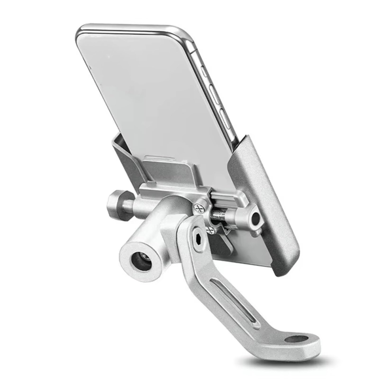 CFAYRLMS Handyhalterung Kompatibel Mit Yamaha Für NMAX 155 Für N-MAX 125 155 Für NMAX125 2015–2021 2020 Motorrad GPS Handy Halterung(Silver,Mirror Type) von CFAYRLMS
