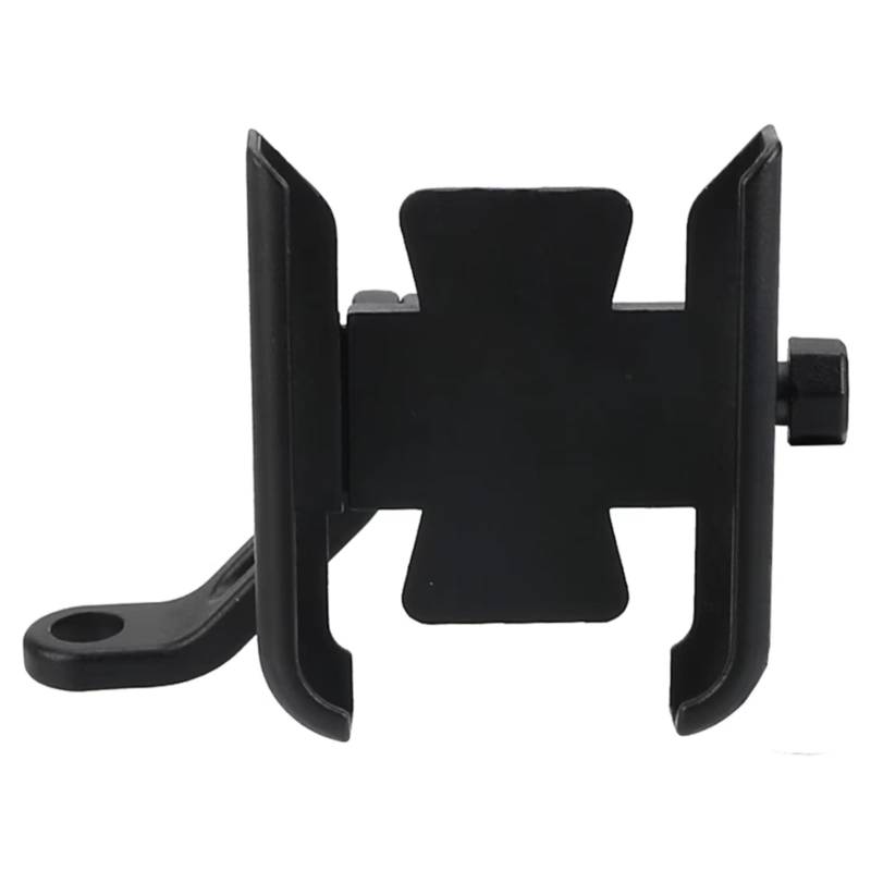 CFAYRLMS Handyhalterung Kompatibel Mit Yamaha Für NVX155 2017–2025, Für NVX 155 2024 2023 2022 Motorrad CNC Handy GPS Navigation Lenkerhalterung(Black,Mirror Holder) von CFAYRLMS
