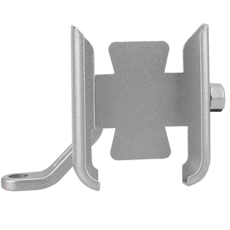 CFAYRLMS Handyhalterung Kompatibel Mit Yamaha Für NVX155 2017–2025, Für NVX 155 2024 2023 2022 Motorrad CNC Handy GPS Navigation Lenkerhalterung(Silver,Mirror Holder) von CFAYRLMS