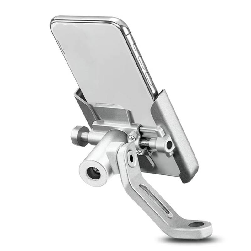 CFAYRLMS Handyhalterung Kompatibel Mit Yamaha Für YZFR1 Für R3 Für R6 Für R25 Für R125 Für R1M Für YZFR1 Für YZFR6 Für YZFR3 Motorrad Handyhalter GPS Halterung(Silver,Mirror Type) von CFAYRLMS