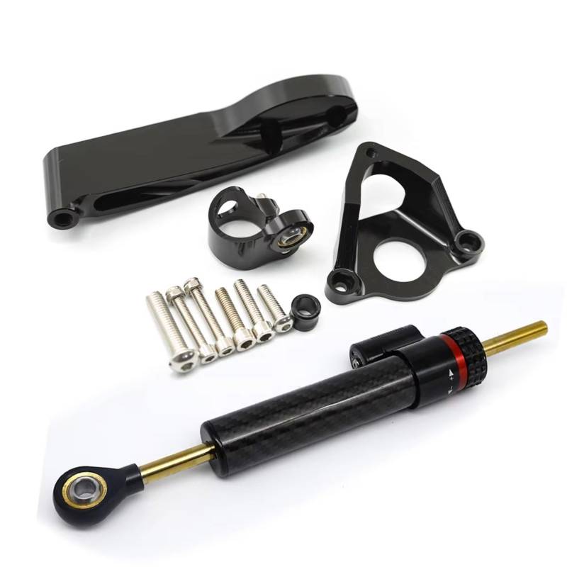 CFAYRLMS Lenkungsdämpfer Einstellbarer Für CBR600RR Für CBR600 RR Für CBR600-RR 2007 2008 2009 2010 2011 2012 2013-2016 Motorrad Stabilisator Lenkung Dämpfer Halterung Mount Kit(Black) von CFAYRLMS