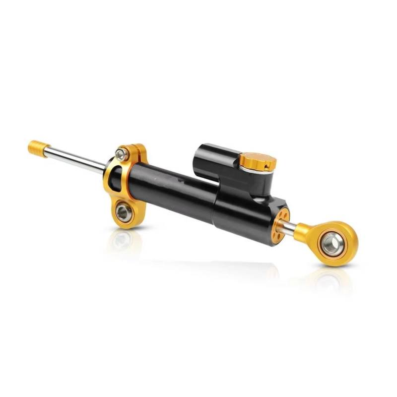 CFAYRLMS Lenkungsdämpfer Einstellbarer Für VFR750 1991-1997 Für VFR 750 Universal Motorrad Einstellbare Lenkung Stabilisieren Dämpfer Halterung Montage Kit(Black-Yellow) von CFAYRLMS