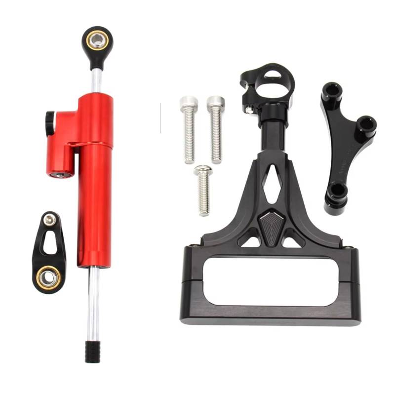 CFAYRLMS Lenkungsdämpfer Einstellbarer Für Z1000 Für Z 1000 Für Z750 Für Z 750 2003-2009 2005 2006 2007 2008 Motorrad Lenkung Dämpfer Stabilisator Unterstützung Linear(Red) von CFAYRLMS