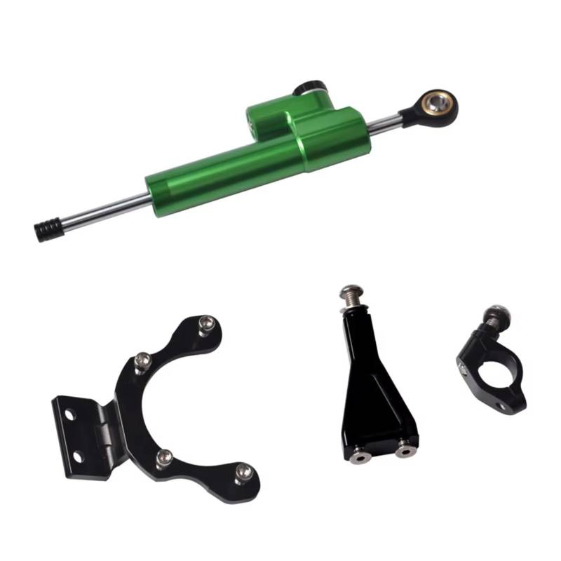 CFAYRLMS Lenkungsdämpfer Einstellbarer Für Z900 Für Z 900 2017-2022 2021 2023 Universal Motorrad Lenkungsdämpfer Stabilisator Halterung Unterstützung Einstellbare Kit(Green) von CFAYRLMS