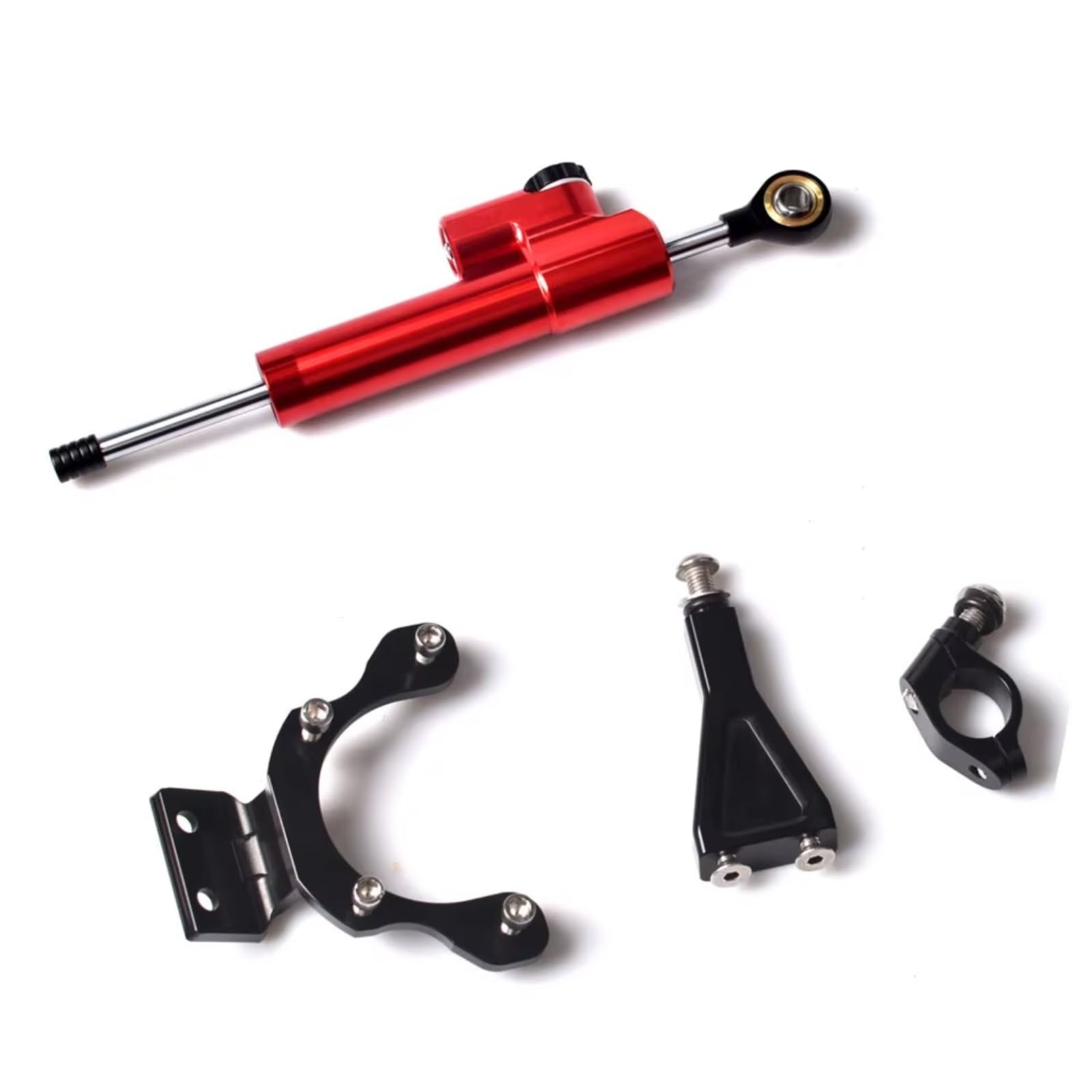 CFAYRLMS Lenkungsdämpfer Einstellbarer Für Z900 Für Z 900 2017-2022 2021 2023 Universal Motorrad Lenkungsdämpfer Stabilisator Halterung Unterstützung Einstellbare Kit(Red) von CFAYRLMS