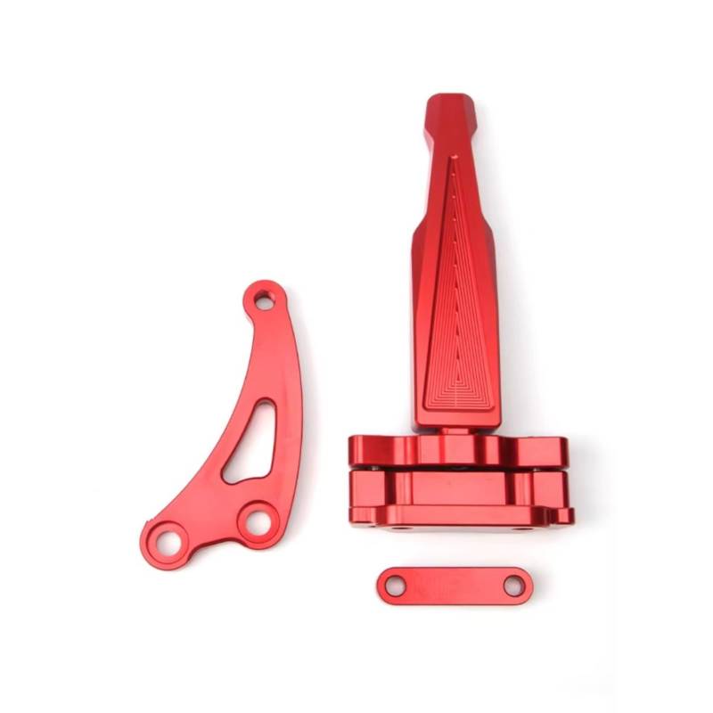 CFAYRLMS Lenkungsdämpfer Einstellbarer Kompatibel Mit CB650F Motorrad Lenkung Stabilisieren Dämpfer Halterung Lenkung Dämpfer Zubehör Unterstützung(Red) von CFAYRLMS