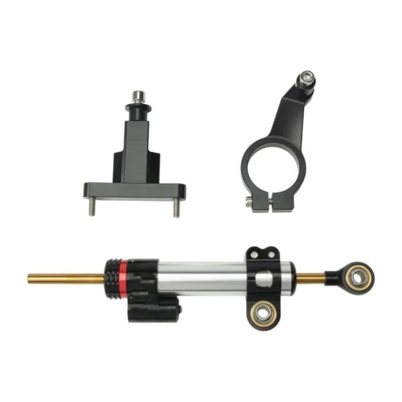 CFAYRLMS Lenkungsdämpfer Einstellbarer Kompatibel Mit CBR400R Für CBR500R Motorrichtungsdämpfer Dämpferhalterung Verhindert Das Schwanken des Vorderwagens Für Titan Linealbasis Universell(Gray) von CFAYRLMS