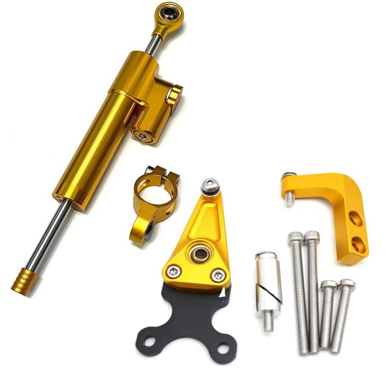 CFAYRLMS Lenkungsdämpfer Einstellbarer Kompatibel Mit CBR650R 2019–2023 Für CBR650R 2019 2020 2021 2022 2023 Motorradzubehör Lenkungsstabilisierungsdämpferhalterungssatz(Yellow2) von CFAYRLMS
