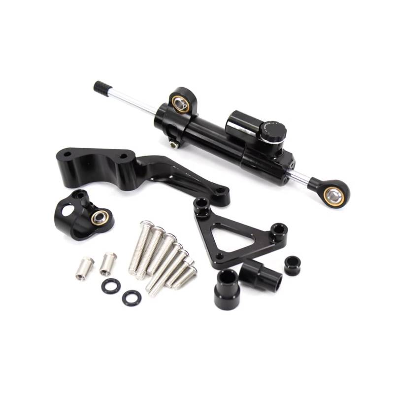 CFAYRLMS Lenkungsdämpfer Einstellbarer Kompatibel Mit Ducati 795 796 Für Monster 696 Ab 2008 Motorrad Lenkungsdämpfer Stabilisator Montagehalterung Stützsatz Modifiziert(Black) von CFAYRLMS