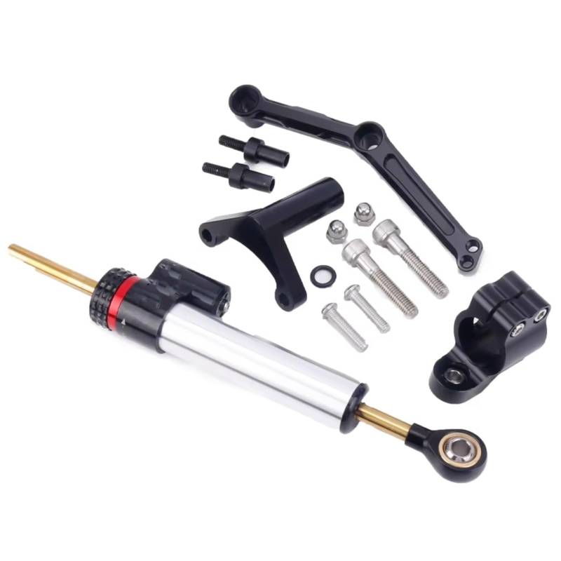 CFAYRLMS Lenkungsdämpfer Einstellbarer Kompatibel Mit Ducati Für Monster 1200 2014–2021 Motorradlenkung Stabilisierende Dämpferhalterung Lineare Stoßdämpfermontage, Ing(Silver) von CFAYRLMS