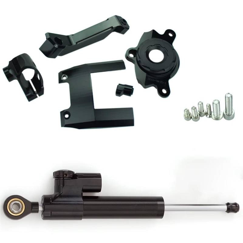 CFAYRLMS Lenkungsdämpfer Einstellbarer Kompatibel Mit Für Z1000 2016–2022 2016 2017 2018 2019 2020 2021 Motorräder Stabilisierungsdämpfer Halterung Lenkungsdämpfer(Black) von CFAYRLMS