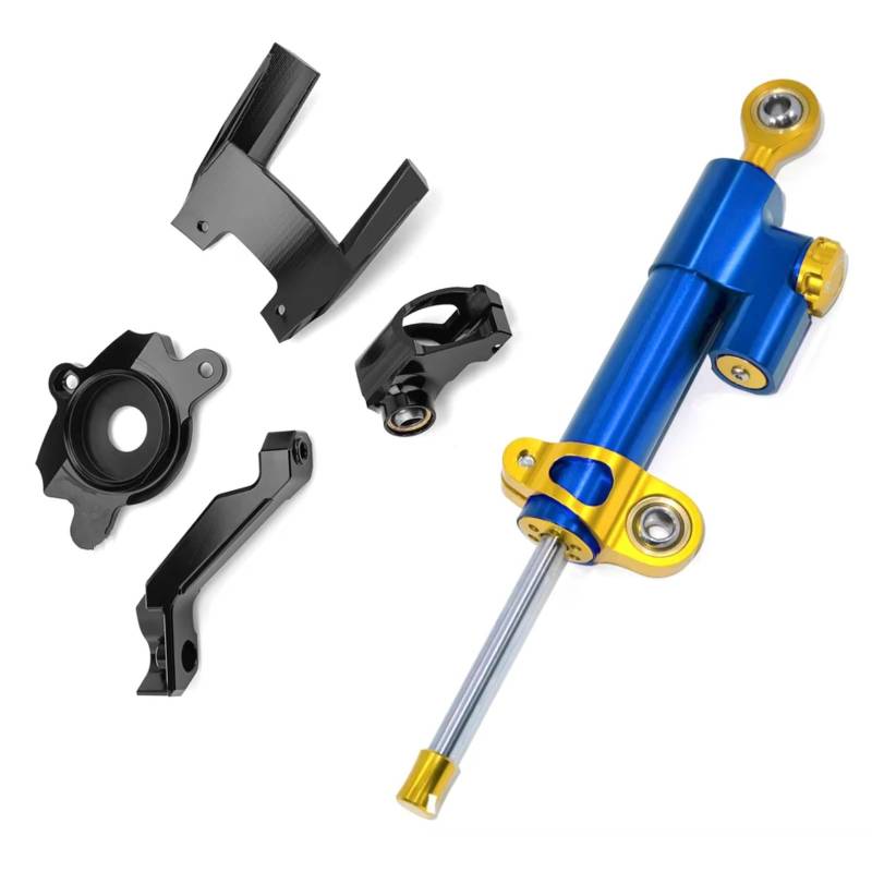 CFAYRLMS Lenkungsdämpfer Einstellbarer Kompatibel Mit Für Z1000 Für Z 1000 2017 2018 Motorrad Dämpfer Lenkung Stabilisierungssteuerung Montagehalterung Dämpferteile(Blue2) von CFAYRLMS