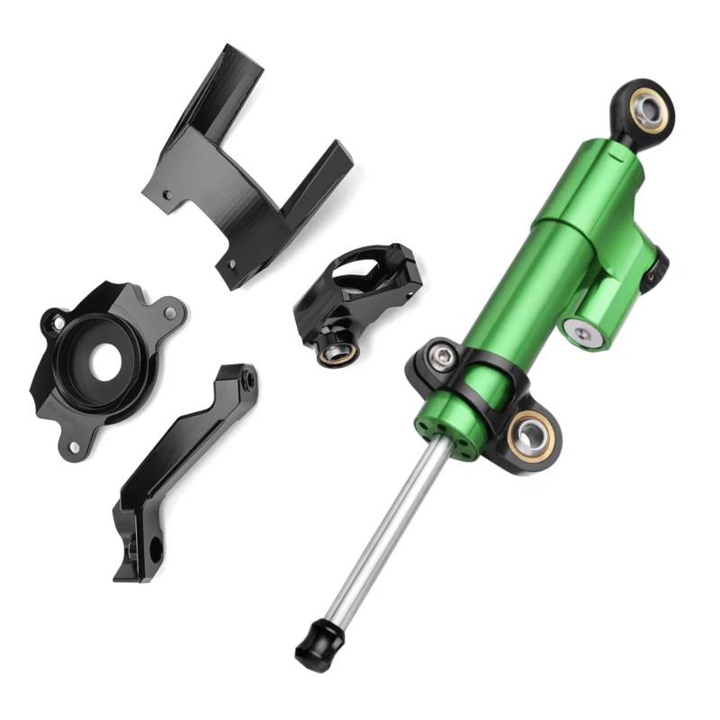 CFAYRLMS Lenkungsdämpfer Einstellbarer Kompatibel Mit Für Z1000 Für Z 1000 2017 2018 Motorrad Dämpfer Lenkung Stabilisierungssteuerung Montagehalterung Dämpferteile(Green1) von CFAYRLMS