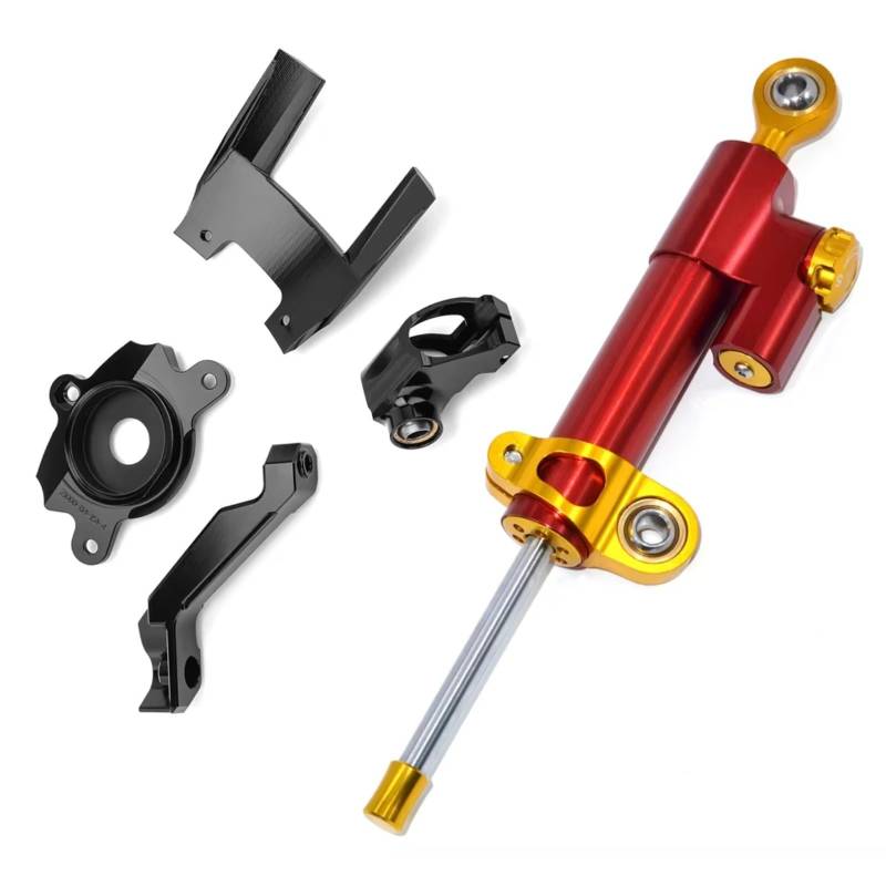 CFAYRLMS Lenkungsdämpfer Einstellbarer Kompatibel Mit Für Z1000 Für Z 1000 2017 2018 Motorrad Dämpfer Lenkung Stabilisierungssteuerung Montagehalterung Dämpferteile(Red1) von CFAYRLMS