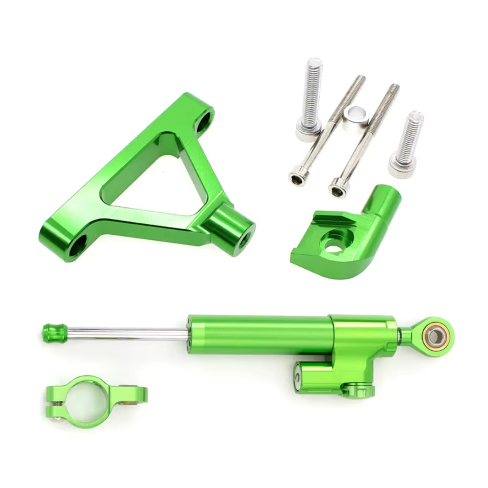 CFAYRLMS Lenkungsdämpfer Einstellbarer Kompatibel Mit Für ZX10R 2004-2005 Universal Motorraddämpfer Lenkung Stabilisieren Dämpferhalterung Unterstützt Linearabsorber(Green) von CFAYRLMS