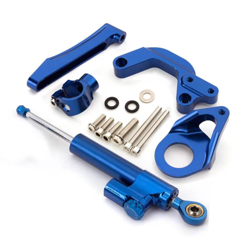 CFAYRLMS Lenkungsdämpfer Einstellbarer Kompatibel Mit Suzuki Für GSX1300R Für Hayabusa 1300 1998–2019 Motorrad Lenkungsdämpfer Stabilisator Montage Unterstützungs Set(Blue) von CFAYRLMS