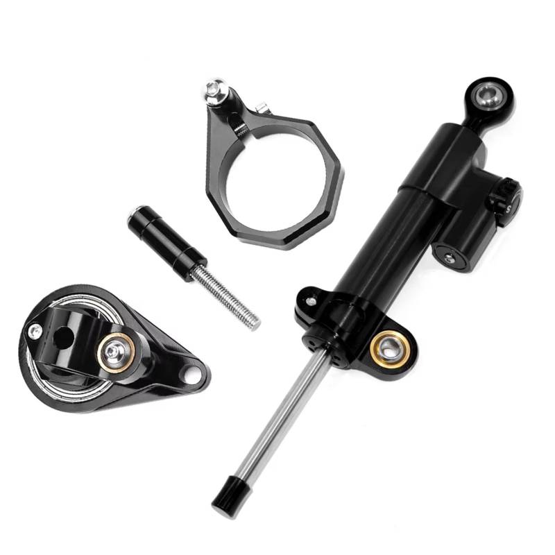 CFAYRLMS Lenkungsdämpfer Einstellbarer Kompatibel Mit Suzuki Für GSXR600 Für GSX R 600 2006–2010 2009 2008 2007 Motorrad Lenkungsdämpfer Montagehalterungs Set CNC von CFAYRLMS