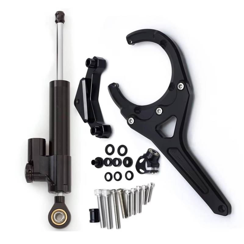 CFAYRLMS Lenkungsdämpfer Einstellbarer Kompatibel Mit Suzuki Für GSXS Für GSX-S 1000 Für GSXS1000 Für GSX-S1000F 2016-2022 2023 2024 Motorrad Dämpfer Stabilisator Unterstützungsmontage(Black) von CFAYRLMS